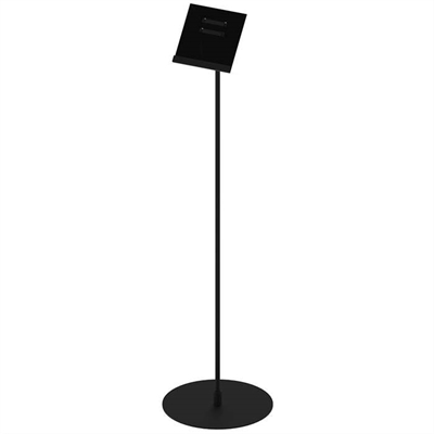 Design Stand, golvskylt med 50 graders vinklad hållare, vertikal A4 akrylhållare, svart