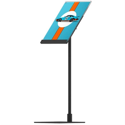Design Stand. bordsskylt med vinklad hållare, vertikal A5 akrylhållare, svart